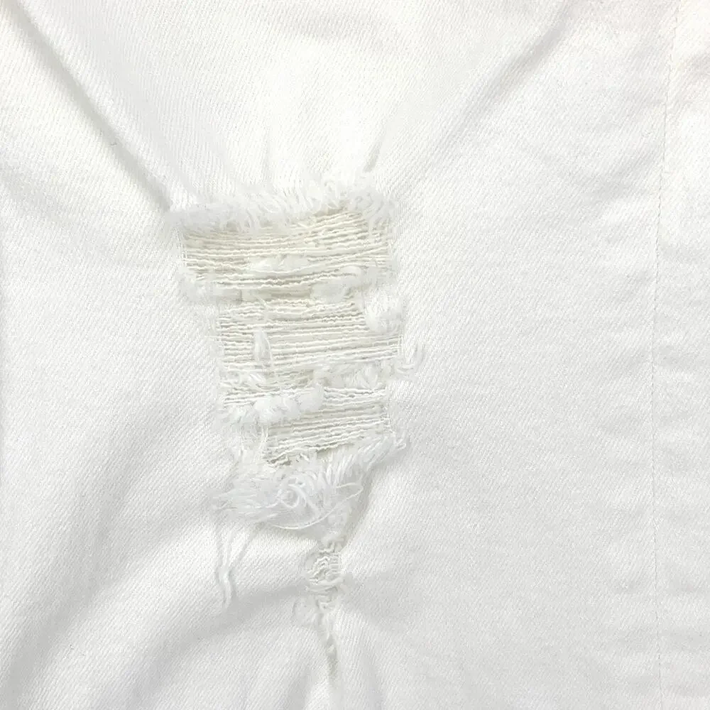 Rag & Bone Nina High Rise Flare Leg Jeans Womens Size 26 Summer White Distressed